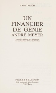 Un Financier de génie, André Meyer