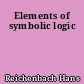 Elements of symbolic logic
