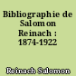 Bibliographie de Salomon Reinach : 1874-1922