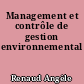 Management et contrôle de gestion environnemental