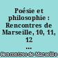 Poésie et philosophie : Rencontres de Marseille, 10, 11, 12 octobre 1997