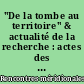 "De la tombe au territoire" & actualité de la recherche : actes des 11e Rencontres méridionales de préhistoire récente, Montpellier (Hérault), 25 au 27 septembre 2014