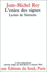 L'enjeu des signes : lecture de Nietzsche