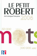 Le nouveau petit Robert : dictionnaire alphabétique et analogique de la langue française