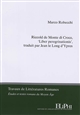 Riccold de Monte di Croce, 'Liber peregrinationis', traduit par Jean le Long D'Ypres