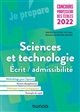 Sciences et techniques : écrit / admissibilité : concours professeur des écoles 2022