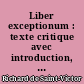 Liber exceptionum : texte critique avec introduction, notes et tables