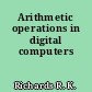 Arithmetic operations in digital computers