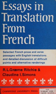 Essays in translation from French