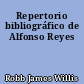 Repertorio bibliográfico de Alfonso Reyes