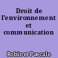 Droit de l'environnement et communication