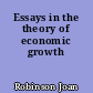 Essays in the theory of economic growth