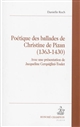 Poétique des ballades de Christine de Pizan, 1363-1430