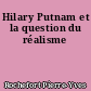 Hilary Putnam et la question du réalisme