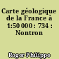 Carte géologique de la France à 1:50 000 : 734 : Nontron