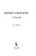 Henry Fielding : a biography