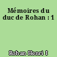 Mémoires du duc de Rohan : 1