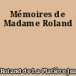 Mémoires de Madame Roland