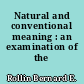 Natural and conventional meaning : an examination of the distinction