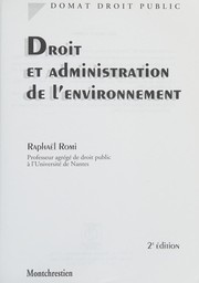 Droit et administration de l'environnement