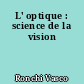 L' optique : science de la vision