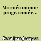 Microéconomie programmée...