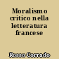 Moralismo critico nella letteratura francese