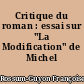 Critique du roman : essai sur "La Modification" de Michel Butor