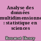 Analyse des données multidimensionnelles : statistique en sciences humaines