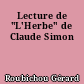 Lecture de "L'Herbe" de Claude Simon