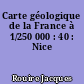 Carte géologique de la France à 1/250 000 : 40 : Nice