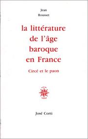 La littérature de l'âge baroque en France : Circé et le paon