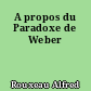 A propos du Paradoxe de Weber