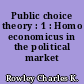 Public choice theory : 1 : Homo economicus in the political market place