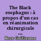 The Black esophagus : à propos d'un cas en réanimation chirurgicale au CHU de Nantes