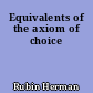 Equivalents of the axiom of choice