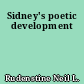 Sidney's poetic development