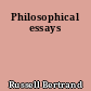 Philosophical essays