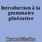 Introduction à la grammaire générative