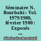 Séminaire N. Bourbaki : Vol. 1979/1980, février 1980 : Exposés 549-554, 546