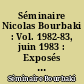 Séminaire Nicolas Bourbaki : Vol. 1982-83, juin 1983 : Exposés n° 609-614