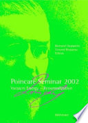 Poincaré seminar 2002 : vacuum energy : renormalization