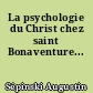 La psychologie du Christ chez saint Bonaventure...