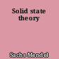 Solid state theory