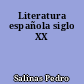 Literatura española siglo XX