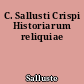 C. Sallusti Crispi Historiarum reliquiae