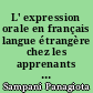 L' expression orale en français langue étrangère chez les apprenants grecs hellénophones