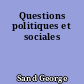 Questions politiques et sociales