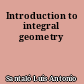 Introduction to integral geometry