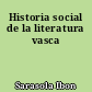 Historia social de la literatura vasca